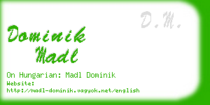 dominik madl business card